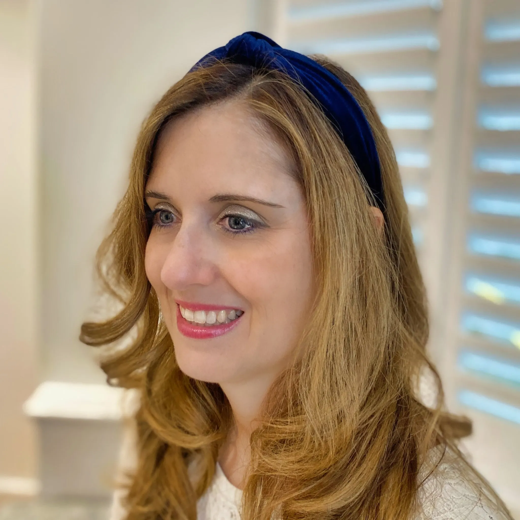 Velvet Headband Navy Knot Headband