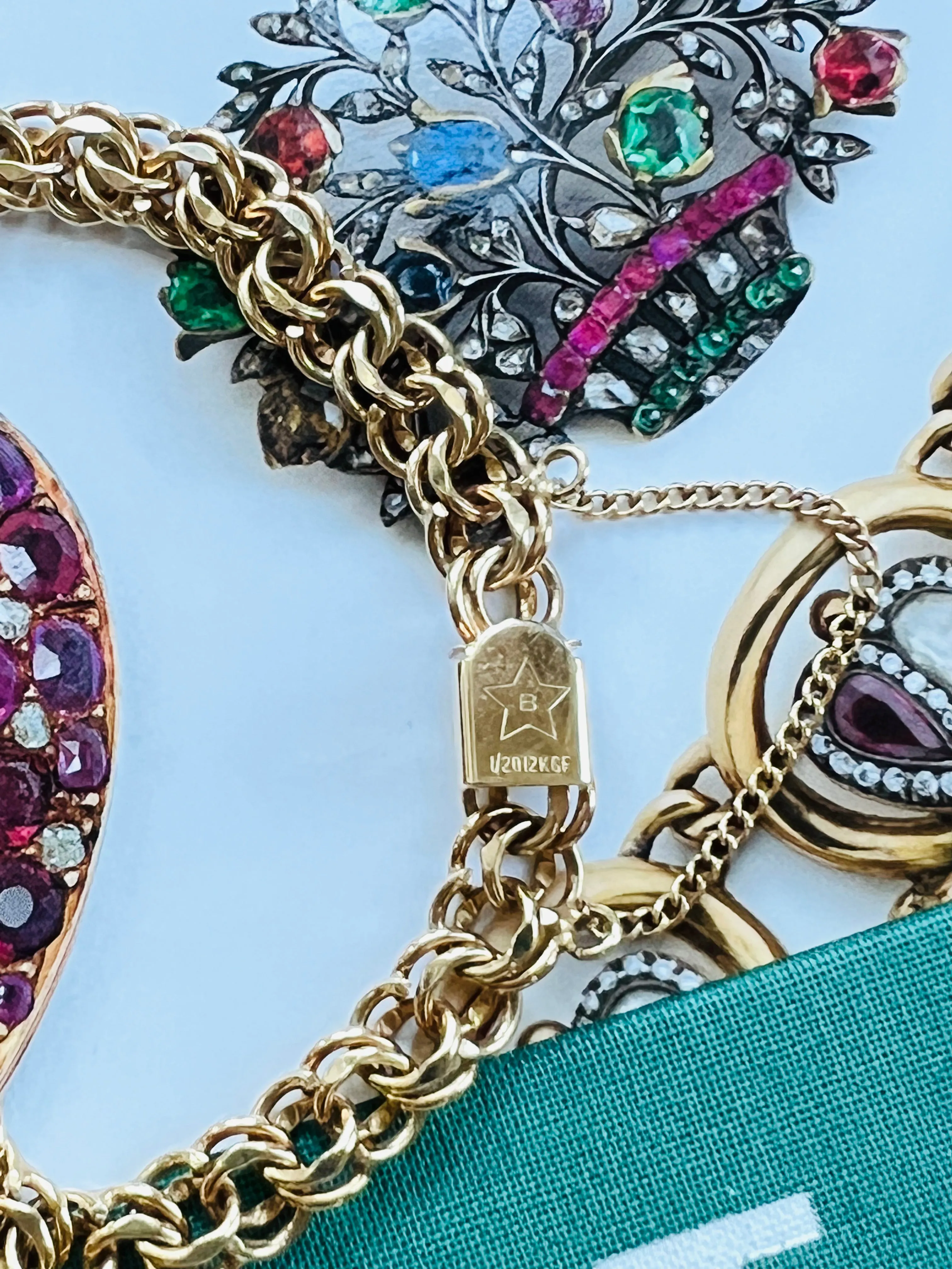 Vintage Charm Bracelet • Barton Ballou Charm Bracelet • Gold Charm Bracelet • Layering Bracelet