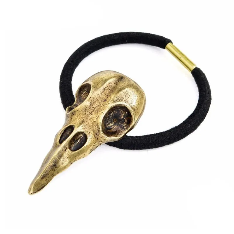 Vintage Raven Skull Elastic Hairband