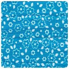 Wild Kind Ayla Wide Bow Headband - Blue Floral