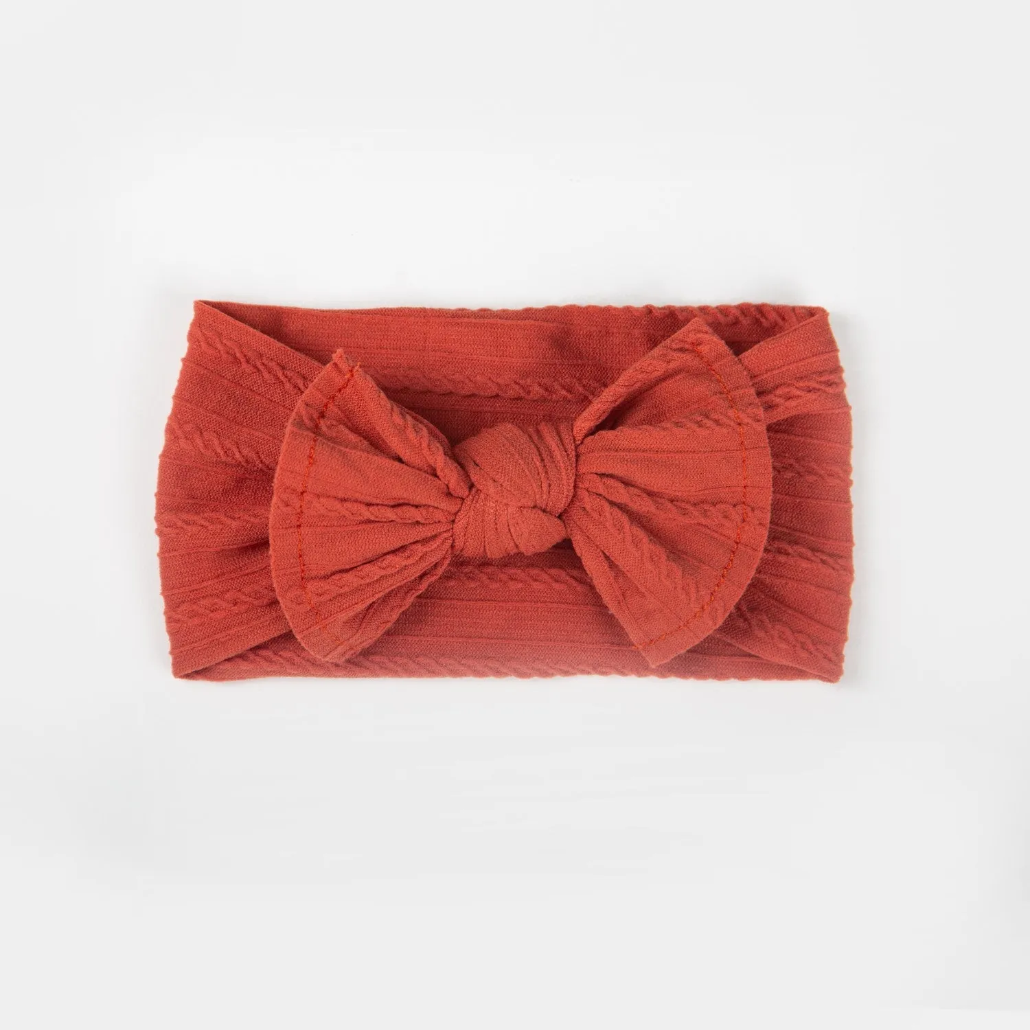 Wild Kind Ayla Wide Bow Headband - Terracotta