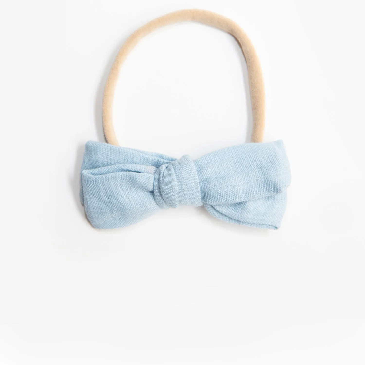 Wild Kind Dorothy Linen Bow Headband - Dusty Blue