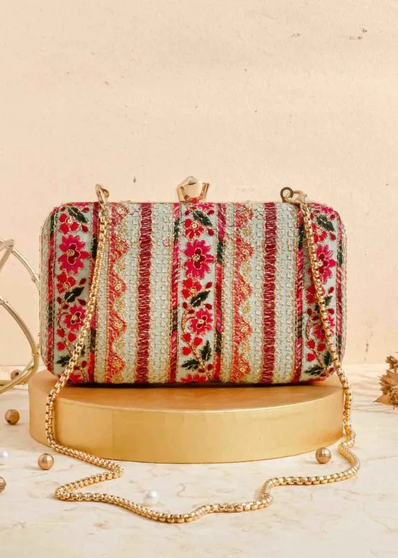 Zuri Box Clutch Mint